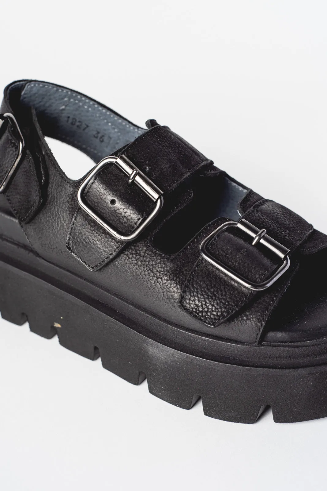 Three Buckle Platform Sandal