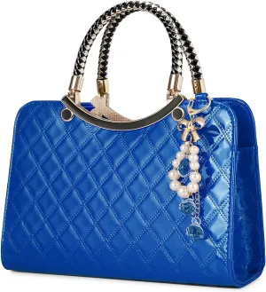 TIBES Shiny Patent Leather Women Purses Satchel Handbags Ladies Fashion Top Handle Handbags Crossbody Shoulder Bags