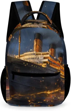 Titanic Cruise Ship Voyage Travel Laptop Backpack Durable Computer Bag Daypack for Men Women