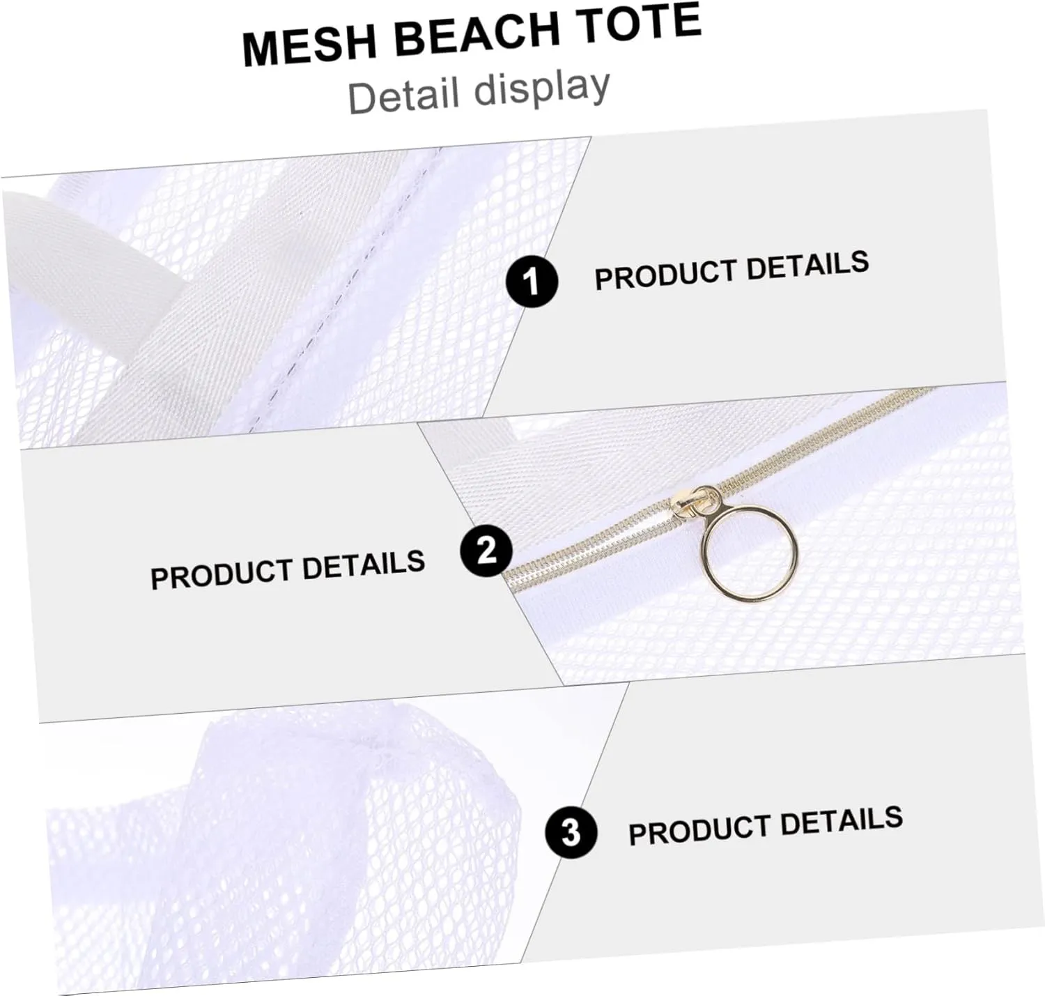 Travel Hanging Toiletry Bag Portable Mesh Beach Bag Large Capacity for Women Beach Reusable Tote