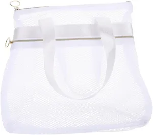 Travel Hanging Toiletry Bag Portable Mesh Beach Bag Large Capacity for Women Beach Reusable Tote
