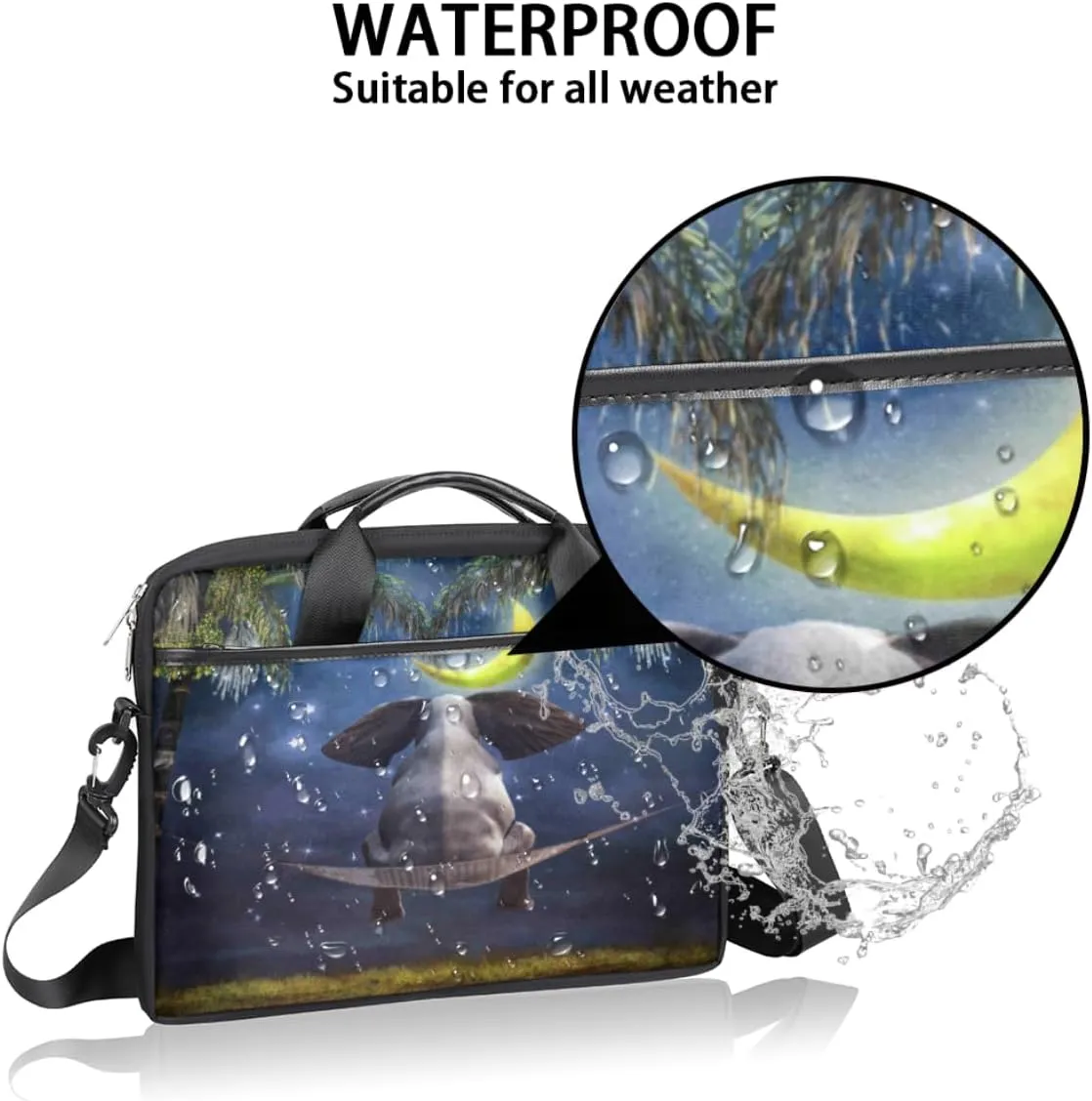 Tree Fun Design Laptop Shoulder Bag for Tablet Computer Notebook Sleeve Messenger Carrying Case Briefcase Tote
