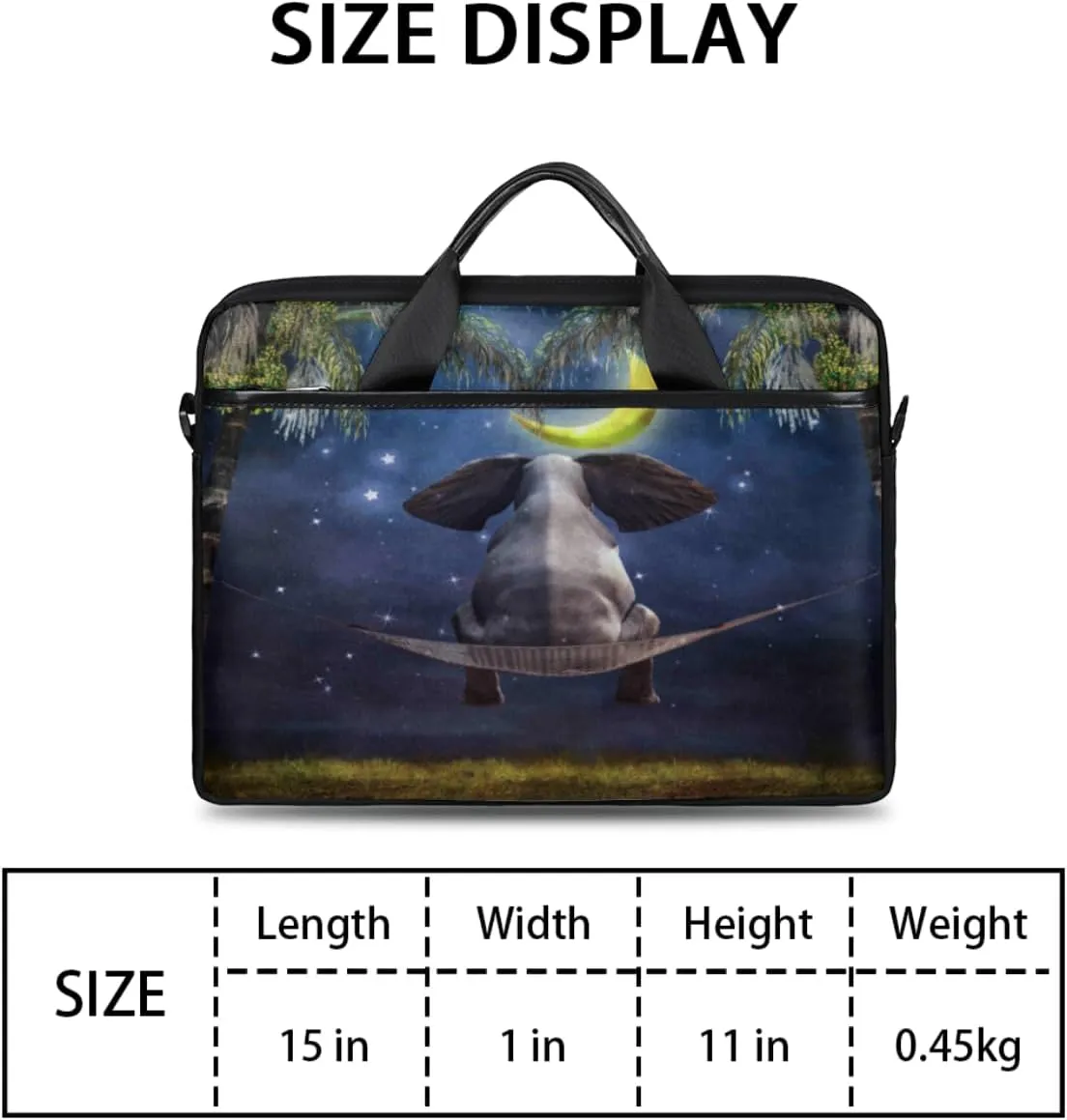 Tree Fun Design Laptop Shoulder Bag for Tablet Computer Notebook Sleeve Messenger Carrying Case Briefcase Tote