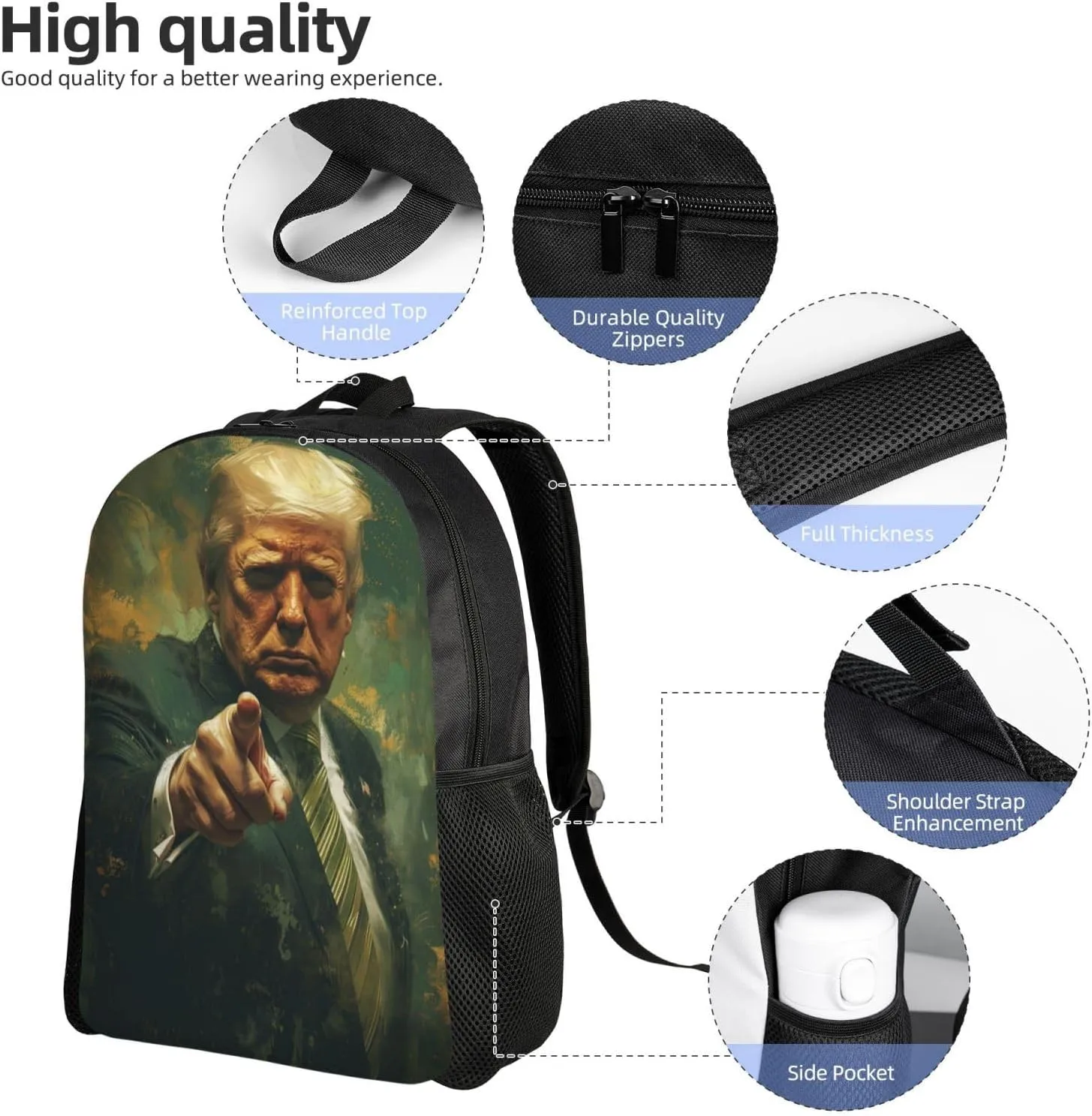 Trump Choose You Backpack Waterproof Anti Theft Durable Light Laptop Bag Backpacks For Women Men Travel Gym Backpack