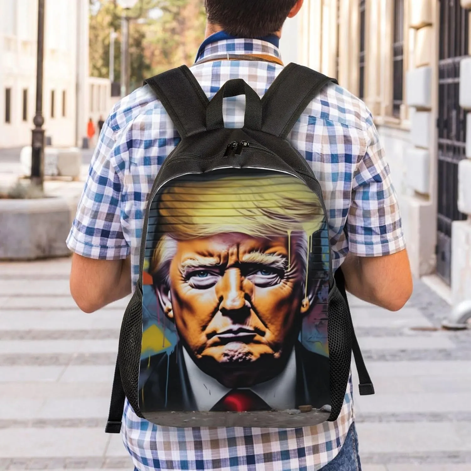 Trump Graffiti Backpack Waterproof Anti Theft Durable Light Laptop Bag Backpacks For Women Men Travel Gym Backpack