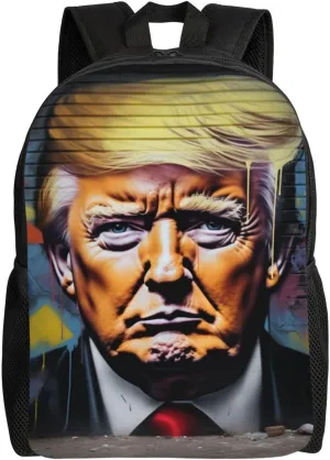 Trump Graffiti Backpack Waterproof Anti Theft Durable Light Laptop Bag Backpacks For Women Men Travel Gym Backpack