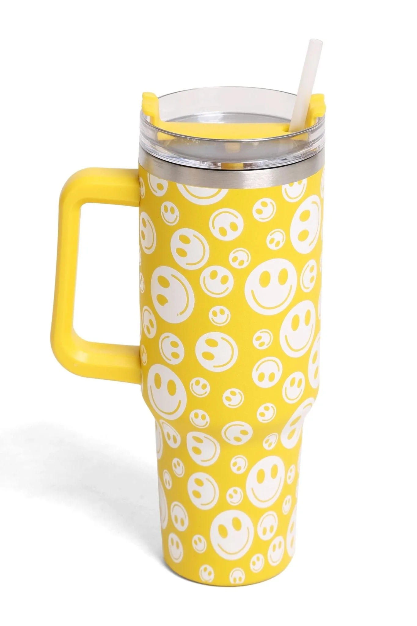 TUM801 Happy Face 40 Oz Tumbler With Handle