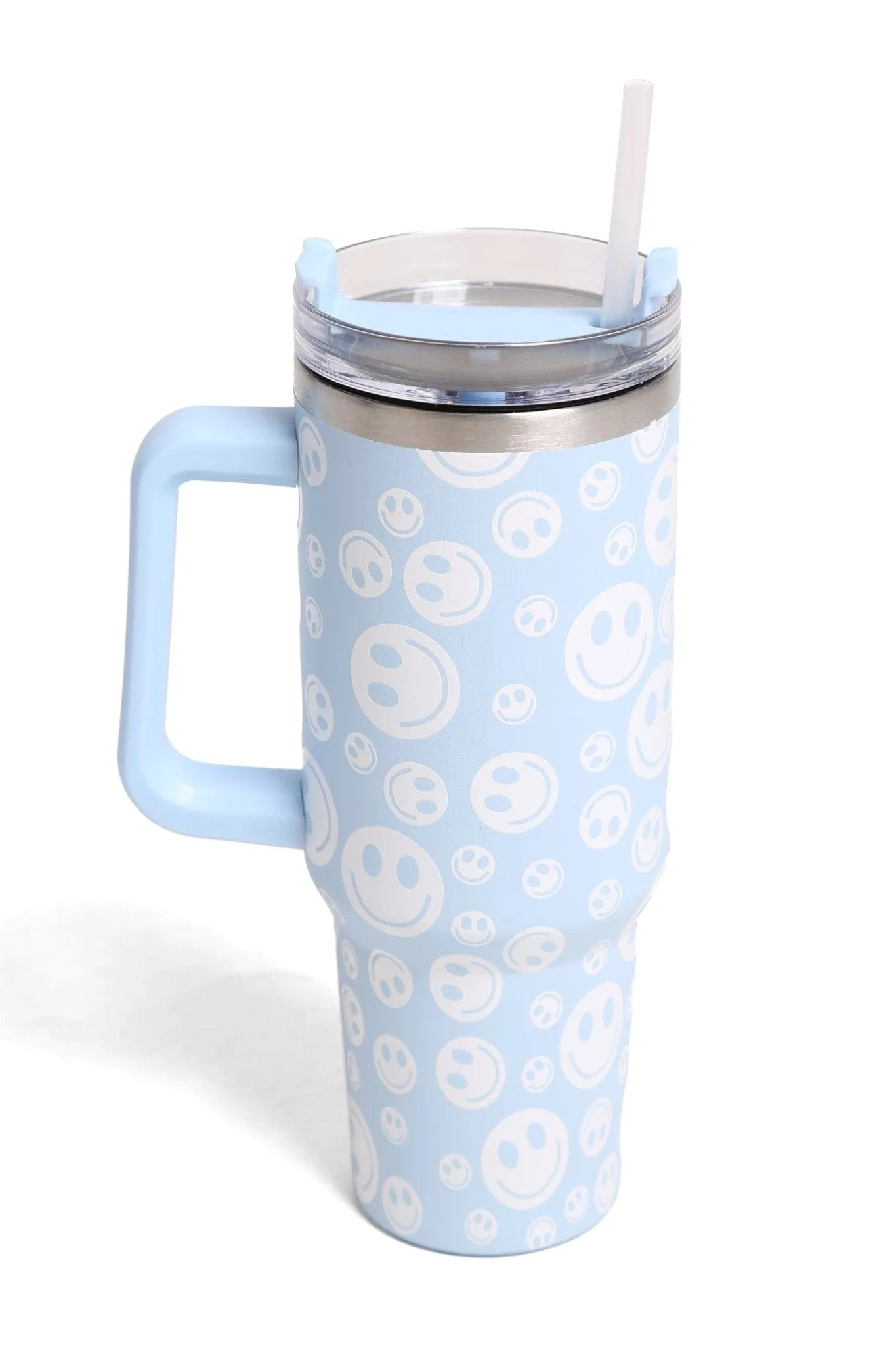 TUM801 Happy Face 40 Oz Tumbler With Handle