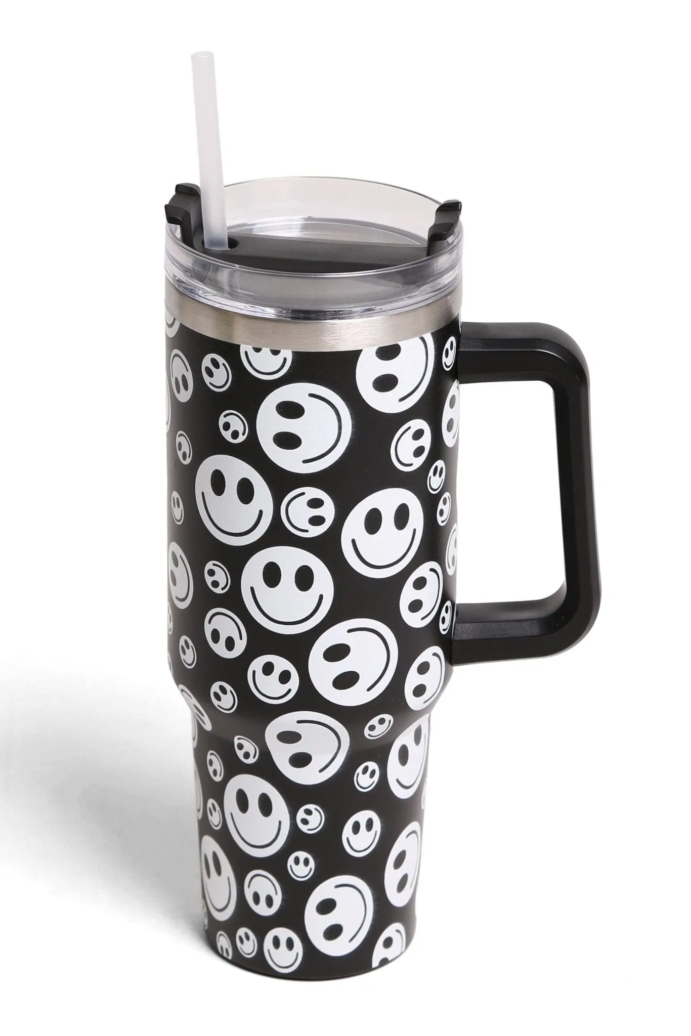 TUM801 Happy Face 40 Oz Tumbler With Handle