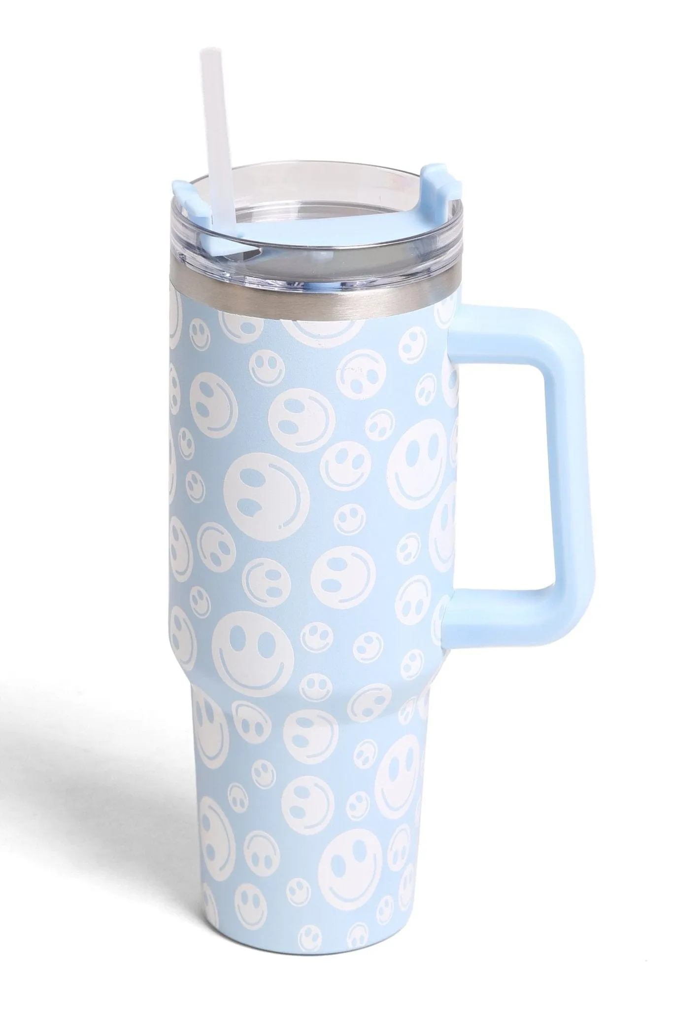 TUM801 Happy Face 40 Oz Tumbler With Handle