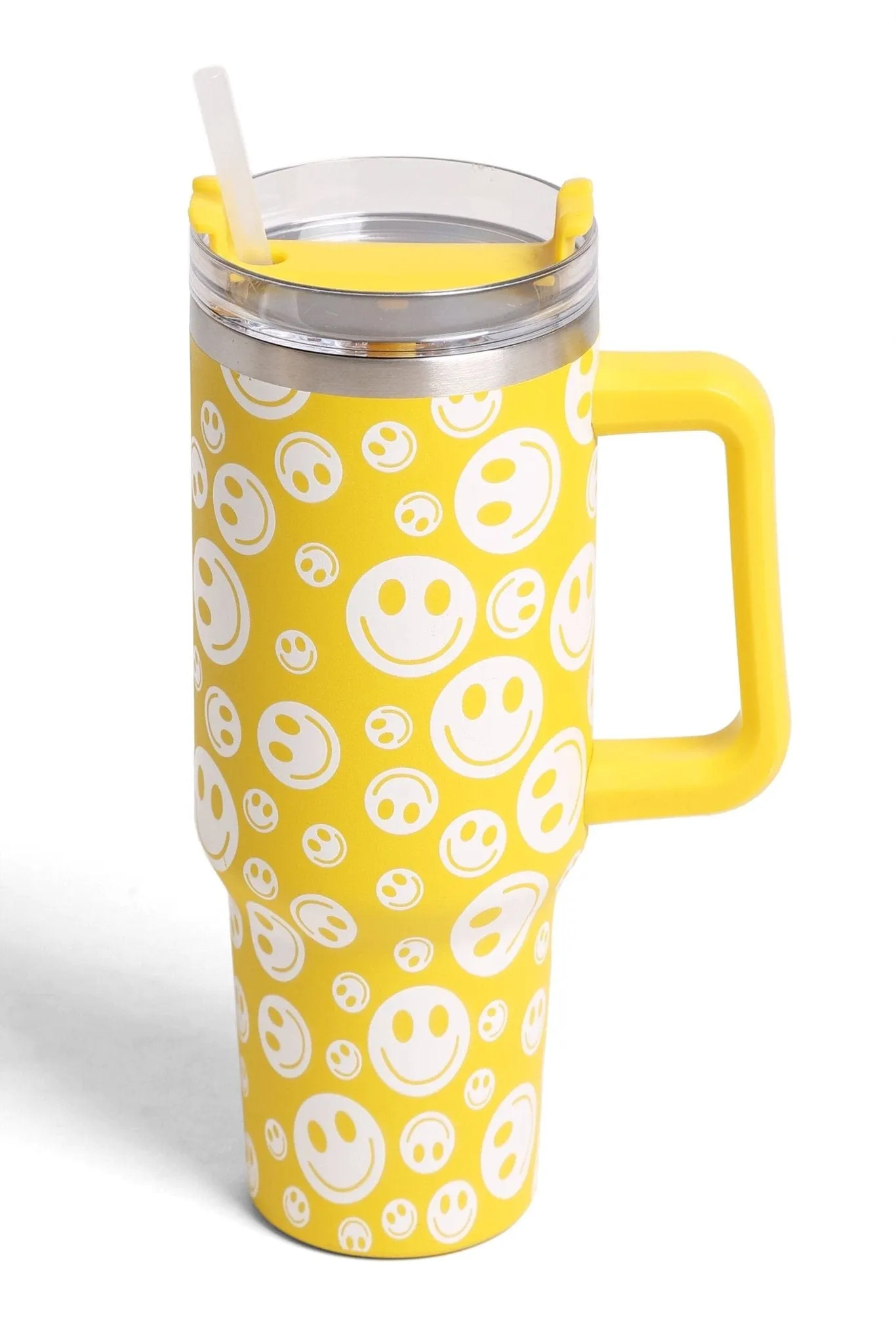 TUM801 Happy Face 40 Oz Tumbler With Handle