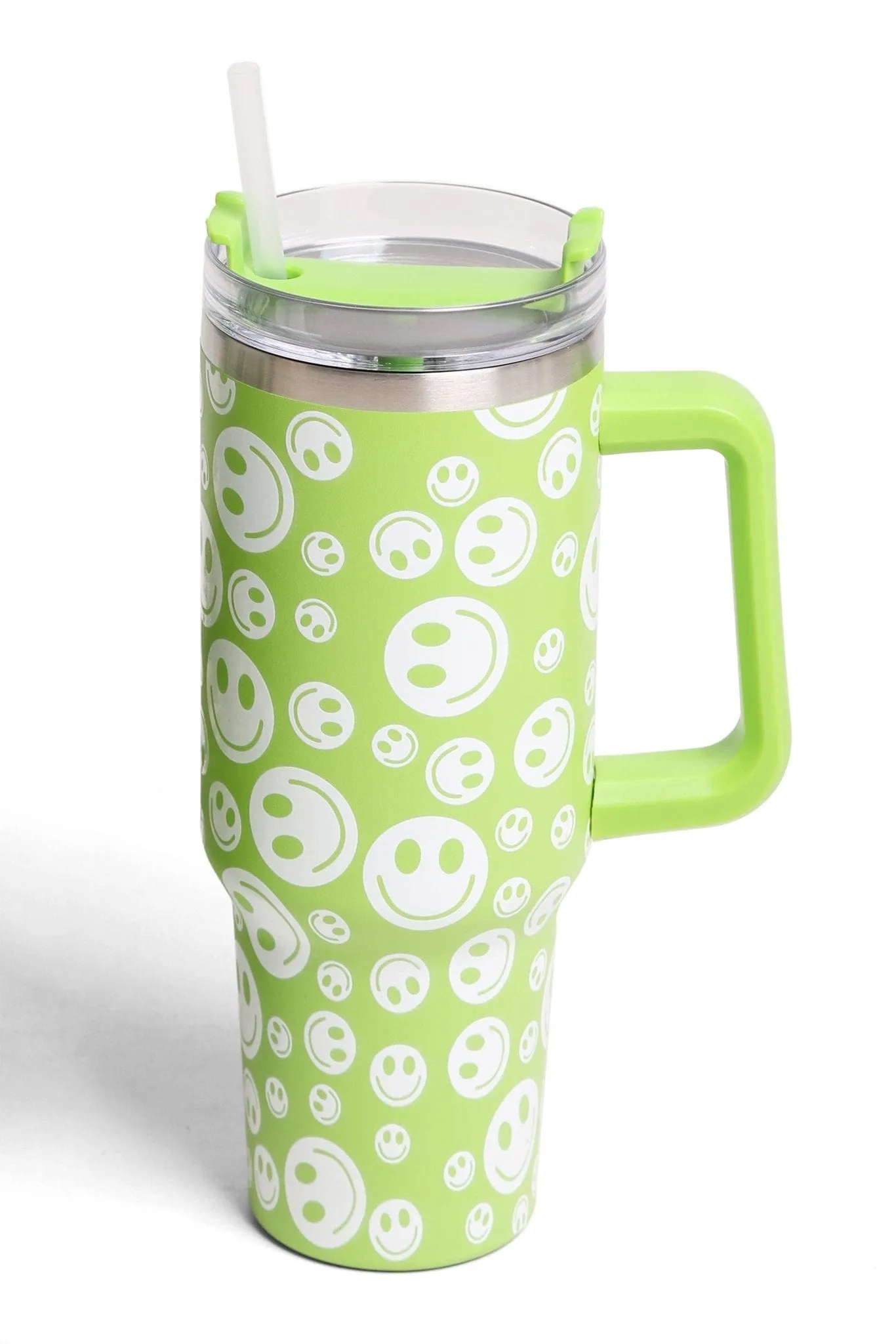 TUM801 Happy Face 40 Oz Tumbler With Handle