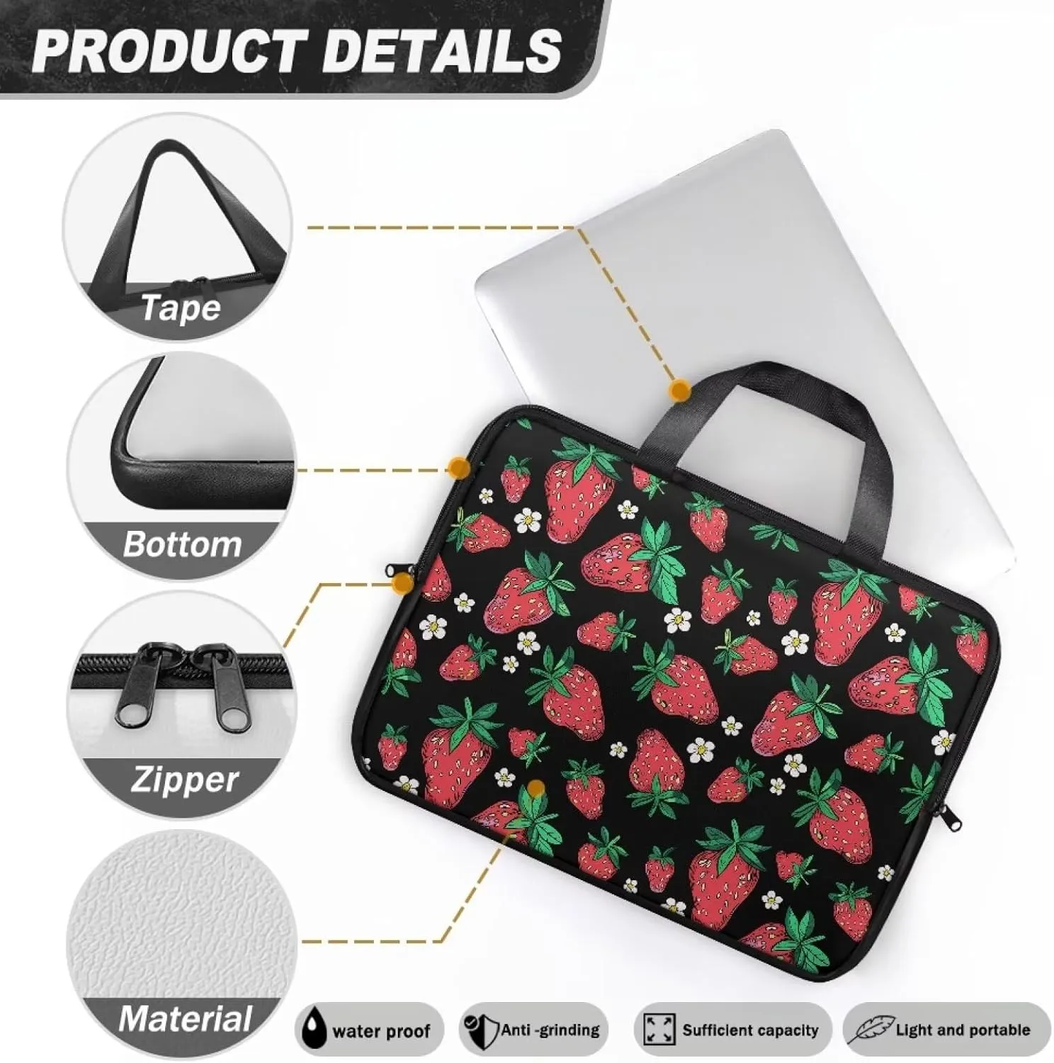 Uasibuni 15.6In Laptop Tote Bag for Travel,13" Computer Bag,14" 15" 17" 17.3" Laptop Messenger Bags