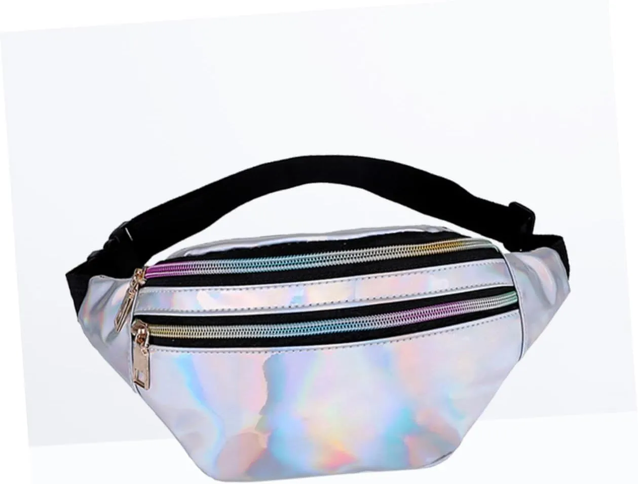 Unique Shiny Waist Pouch Anti-theft Phone Bag for Women Versatile Chest Pack for Travel Hiking Biking Id and Credit Card Slots