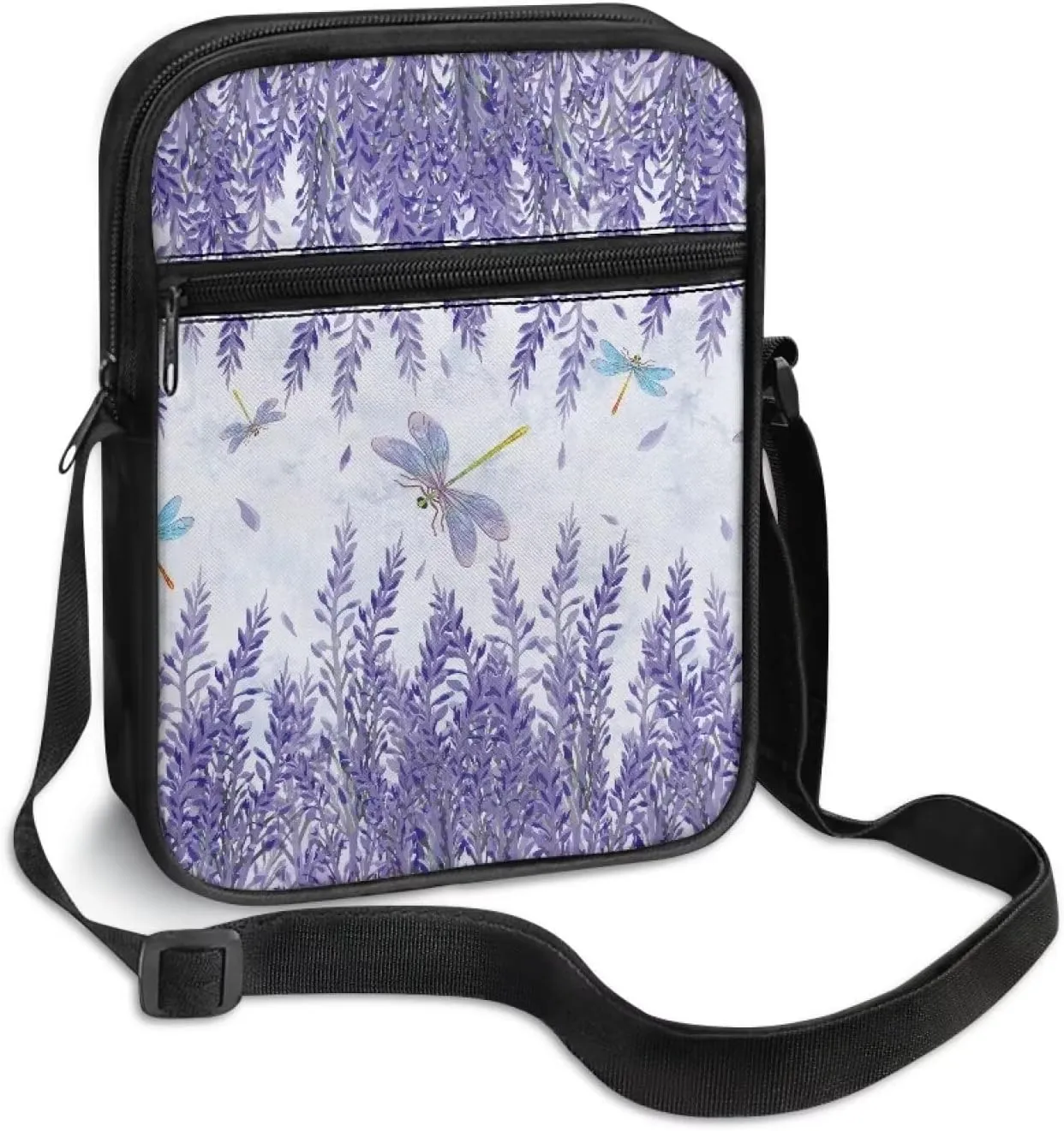 Unisex Fashion Messenger Bag Small Lightweight Crossbody Shoulder Purse Zip Cross Body Satchel with Muti Pockets