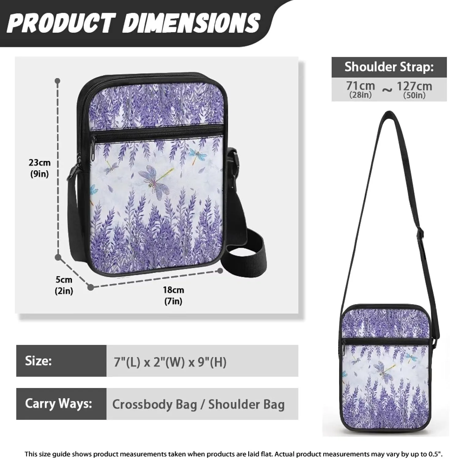 Unisex Fashion Messenger Bag Small Lightweight Crossbody Shoulder Purse Zip Cross Body Satchel with Muti Pockets