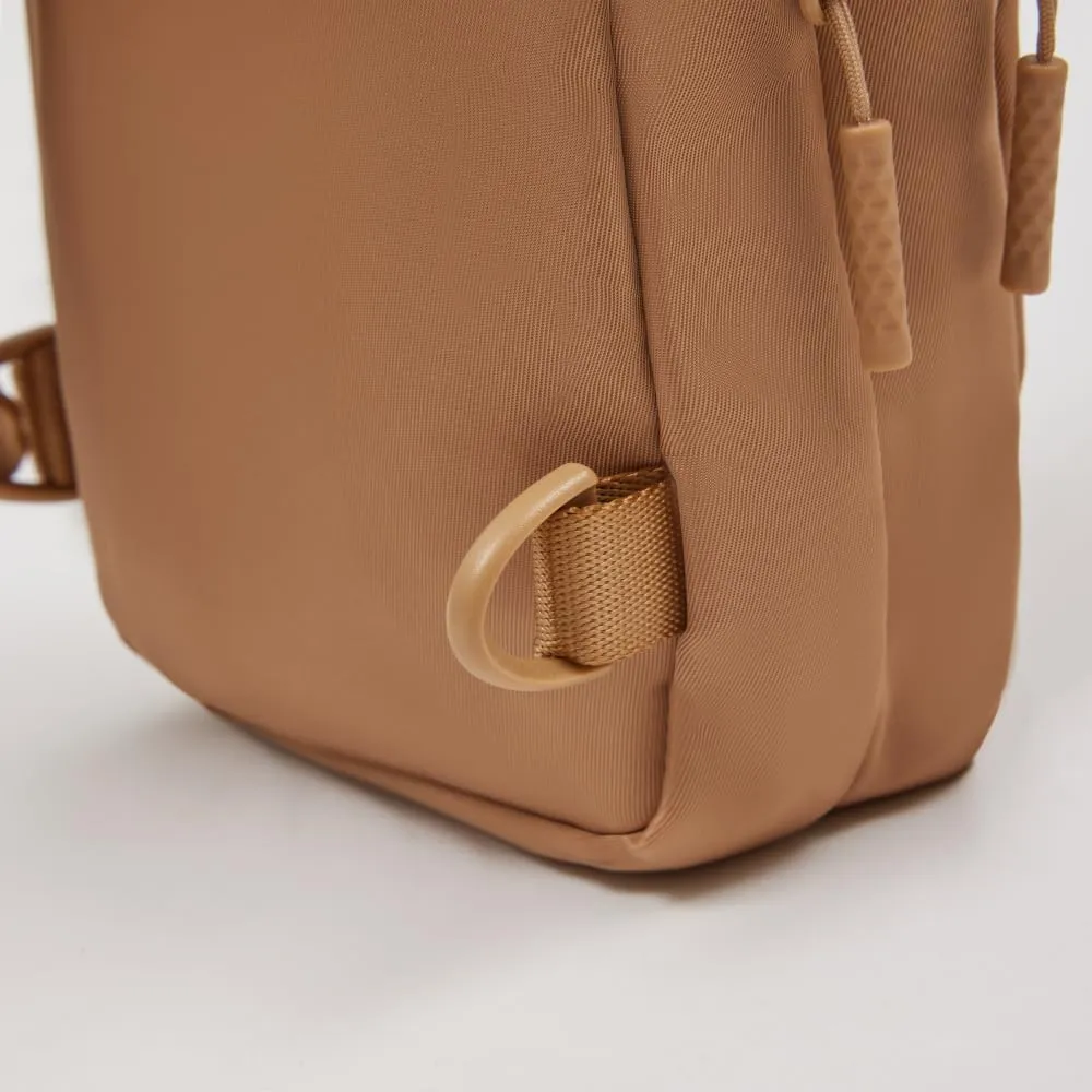VAKAER Small Crossbody Bag Purse Womens Sling Bag Daypack Backpack with Convertible Adjustable Strap for Travel Hiking (Camel)