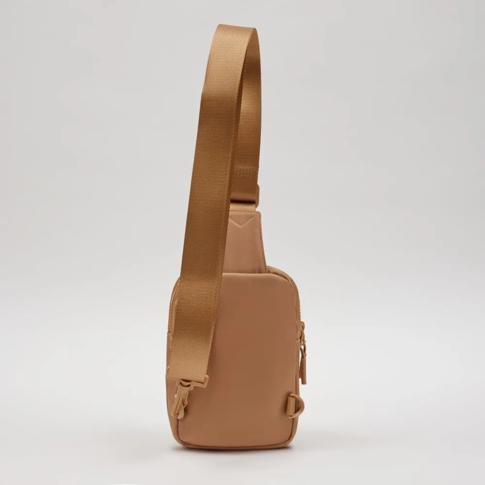 VAKAER Small Crossbody Bag Purse Womens Sling Bag Daypack Backpack with Convertible Adjustable Strap for Travel Hiking (Camel)