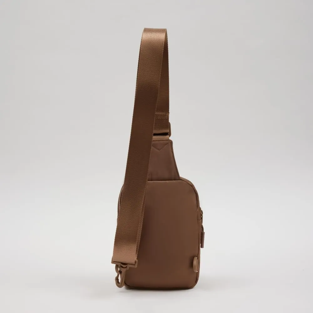 VAKAER Small Crossbody Bag Purse Womens Sling Bag Daypack Backpack with Convertible Adjustable Strap for Travel Hiking (Caramel)