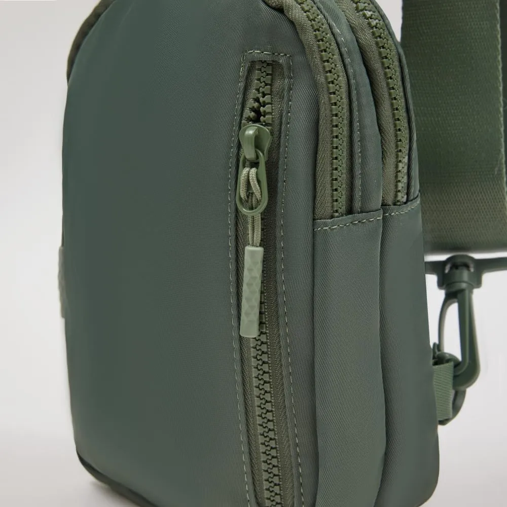 VAKAER Small Crossbody Bag Purse Womens Sling Bag Daypack Backpack with Convertible Adjustable Strap for Travel Hiking (Green)