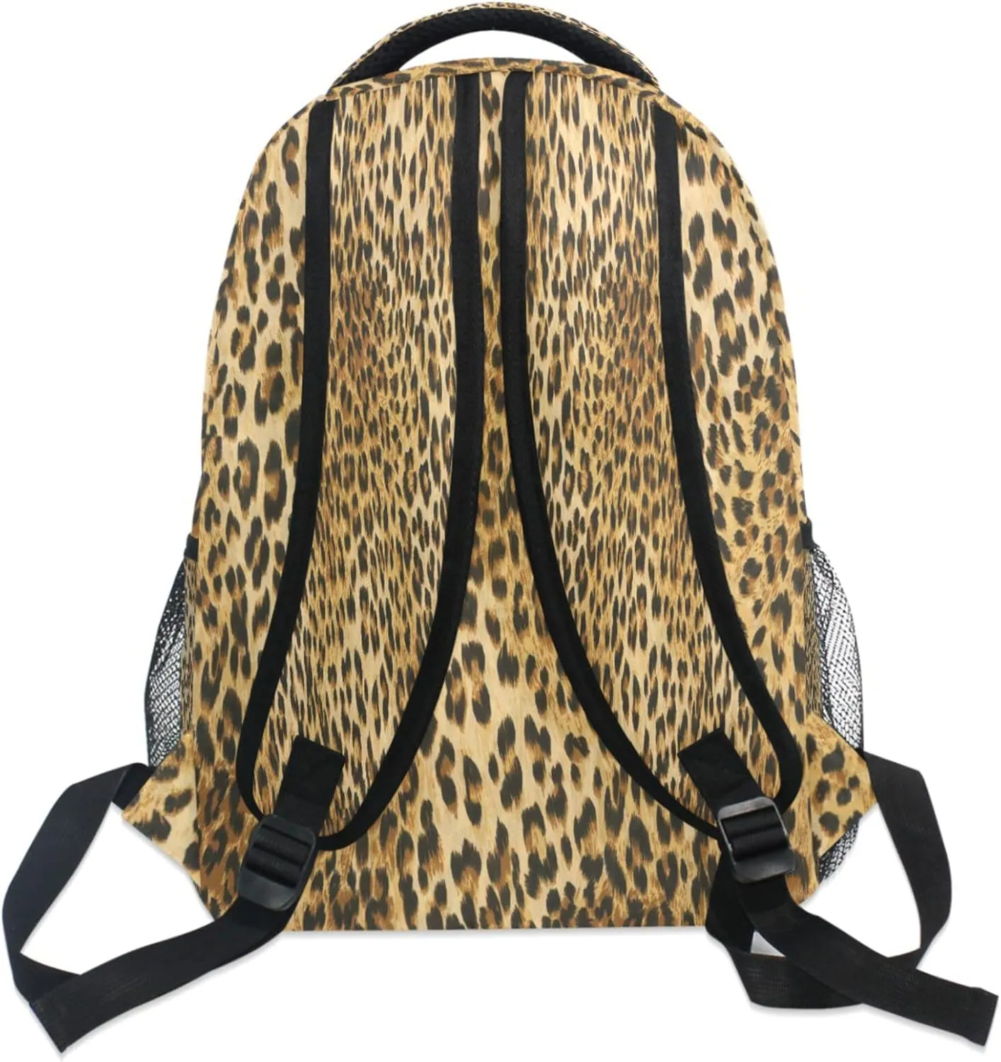 Vdsrup Vintage Leopard Print Backpack for Girls Kids Boys Chic Animal Print School Book Bag Waterproof Student Laptop Backpacks College Carrying Bags Casual Durable Lightweight
