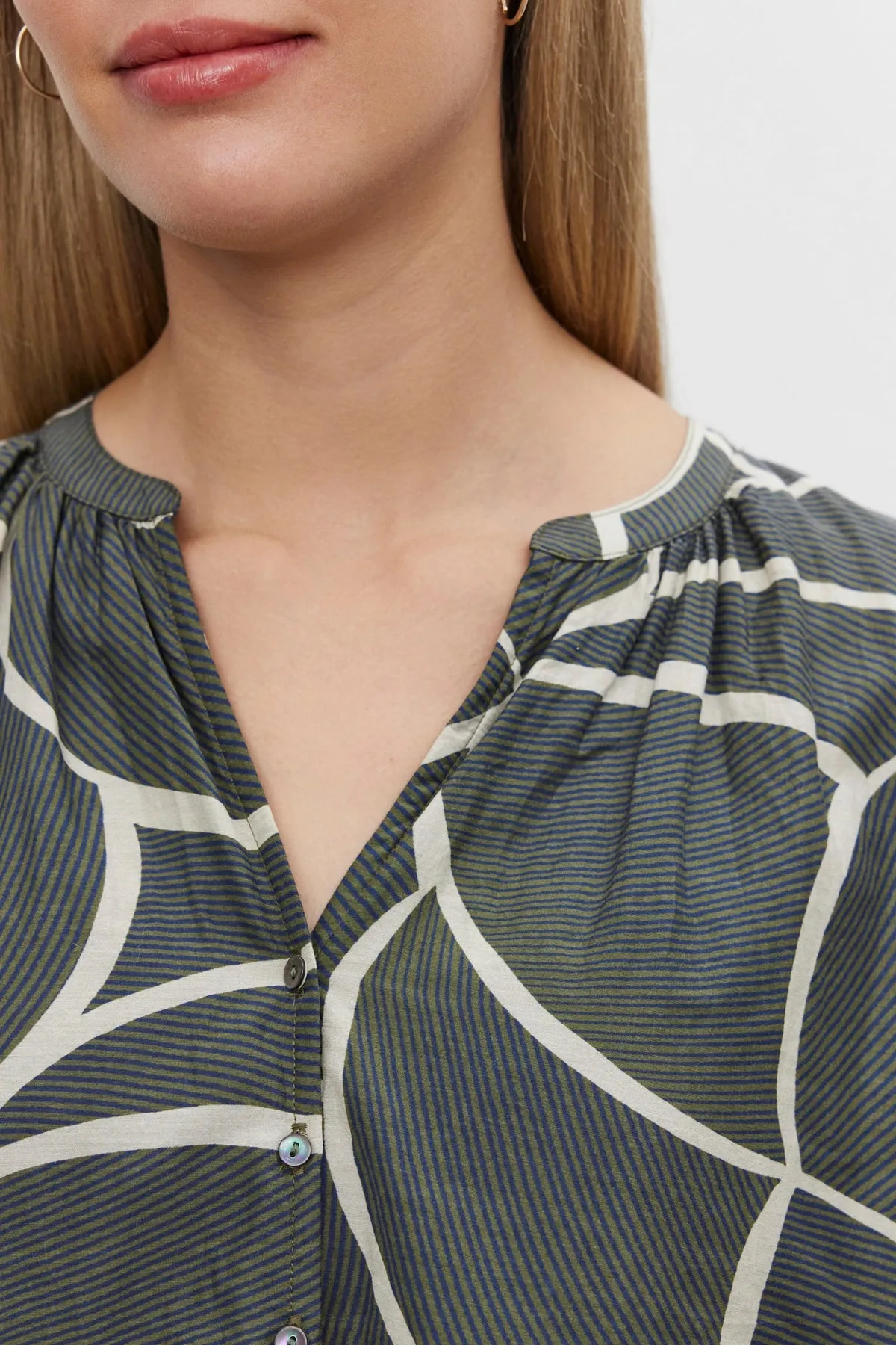 Velvet by Graham & Spencer Betty 06 Printed Blouse | Airbrush | Clearance Final Sale