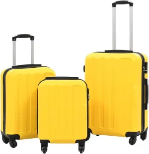 Versatile Hardcase Trolley Set for Stress-Free Travel, Durable Lightweight ABS, 3 Sizes in Cheerful Yellow