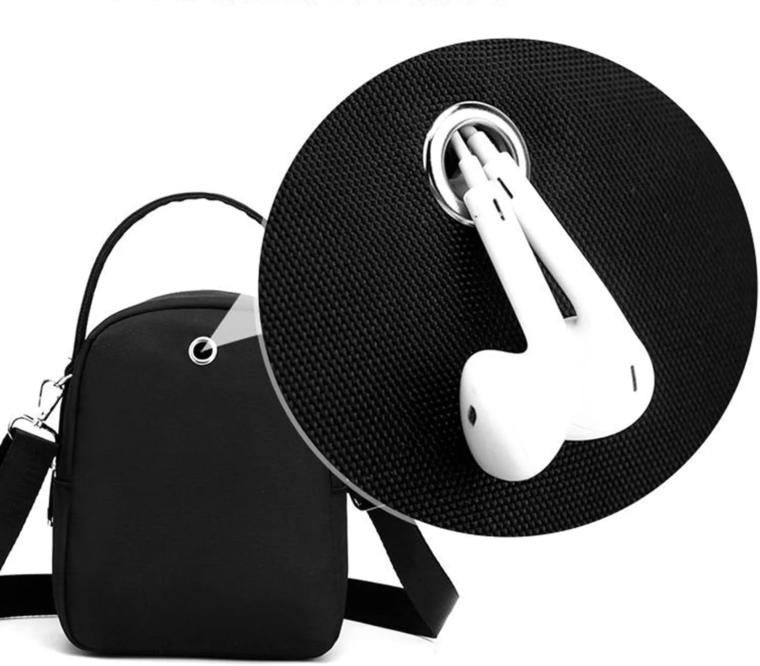 Waterproof Women Crossbody Bag Nylon Messenger Bags Simple Purse for Work, Multi-pocket Storage Shoulder Handbag