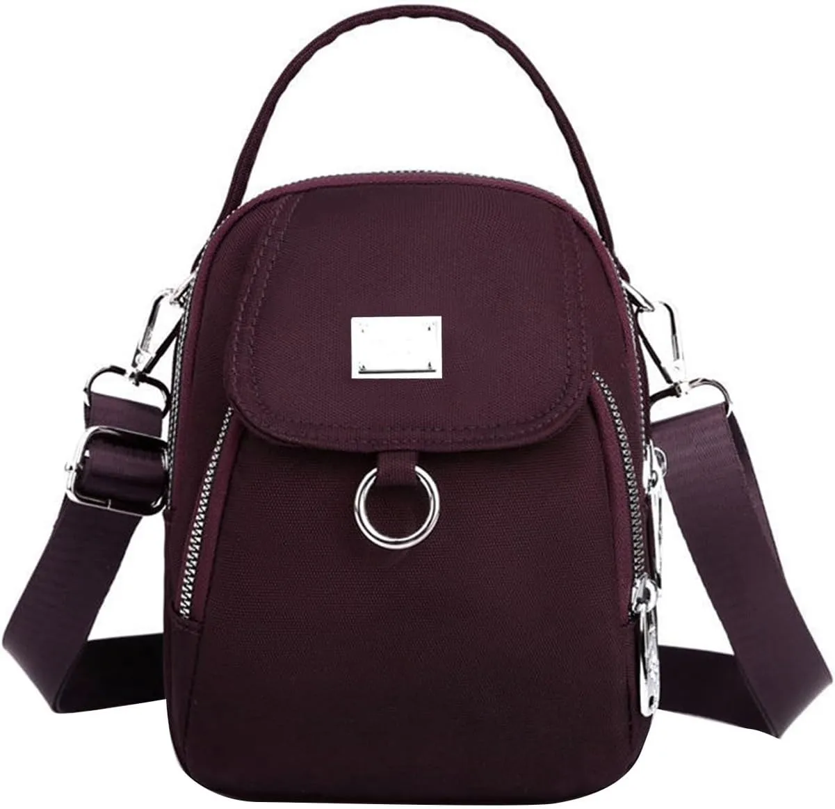 Waterproof Women Crossbody Bag Nylon Messenger Bags Simple Purse for Work, Multi-pocket Storage Shoulder Handbag