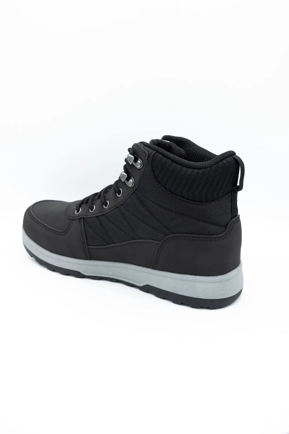 Weatherproof Vintage Steven Lace Boots for Men in Black | STEVEN-BLACK