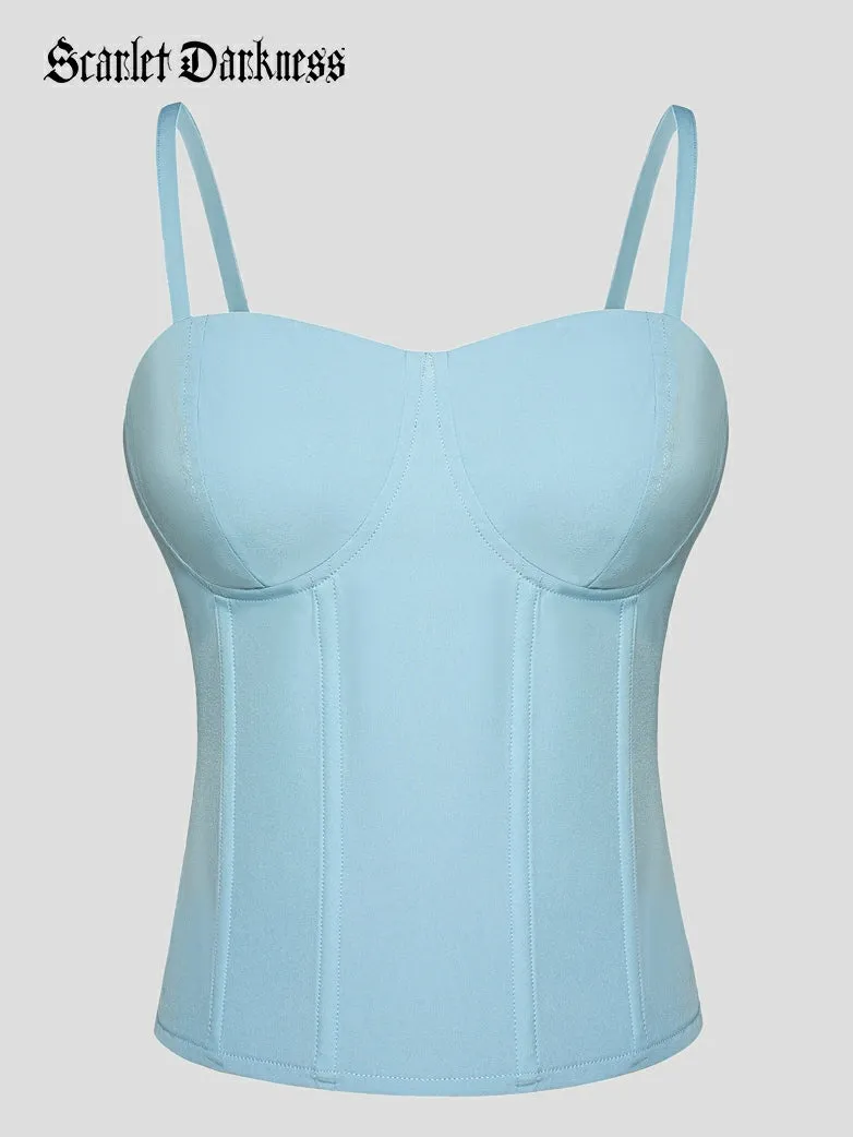 Women Cami-Tops Spaghetti Strap with Bones