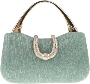 Women Clutch Purses Evening Tote Bag Pleated Crystal Clutch Bag Chain Strap for Wedding Party