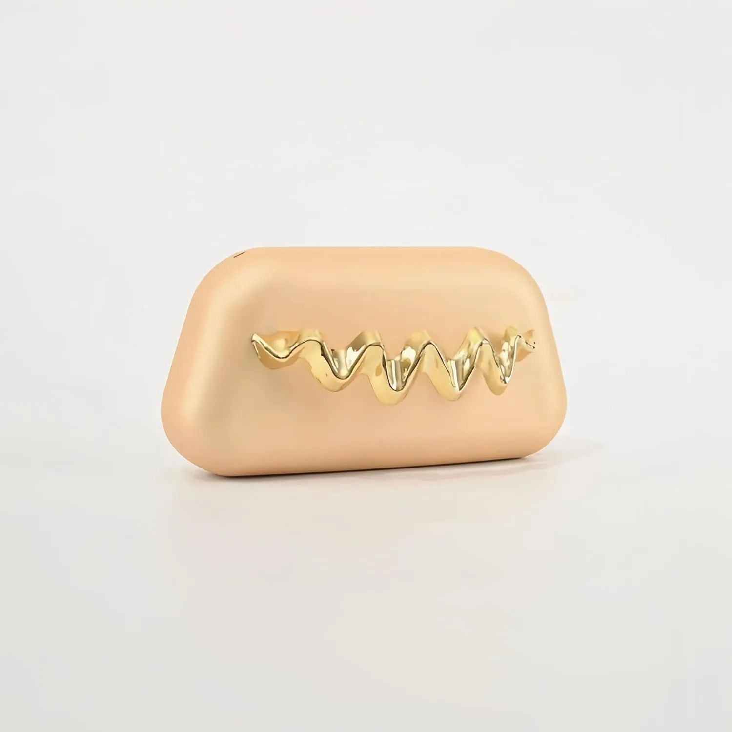 Women PU Leather Clutch Vintage Metal Handle Handbag Unique Box Crossbody Purses Trendy Wedding Casual Shoulder Bag