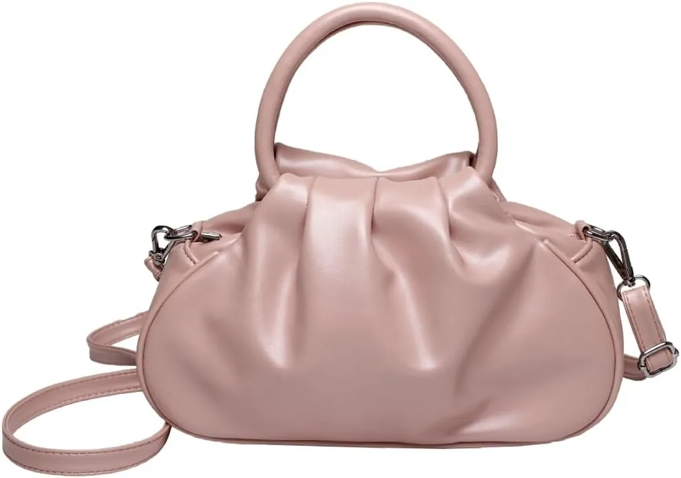Womens Chic Purse Cloud Handbags Cute Shoulder Crossbody Bag Small Tote Bag Retro Ladies Satchel Pleated Clutch