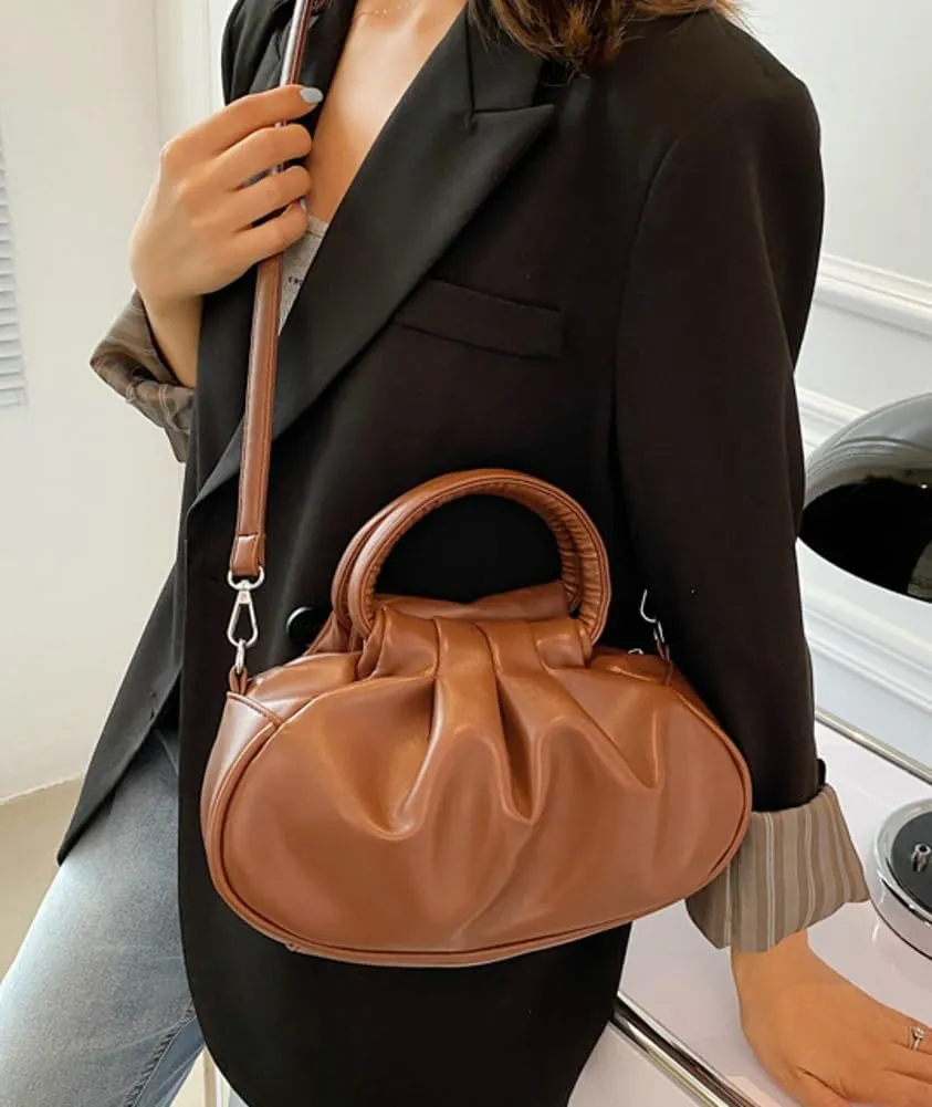 Womens Chic Purse Cloud Handbags Cute Shoulder Crossbody Bag Small Tote Bag Retro Ladies Satchel Pleated Clutch