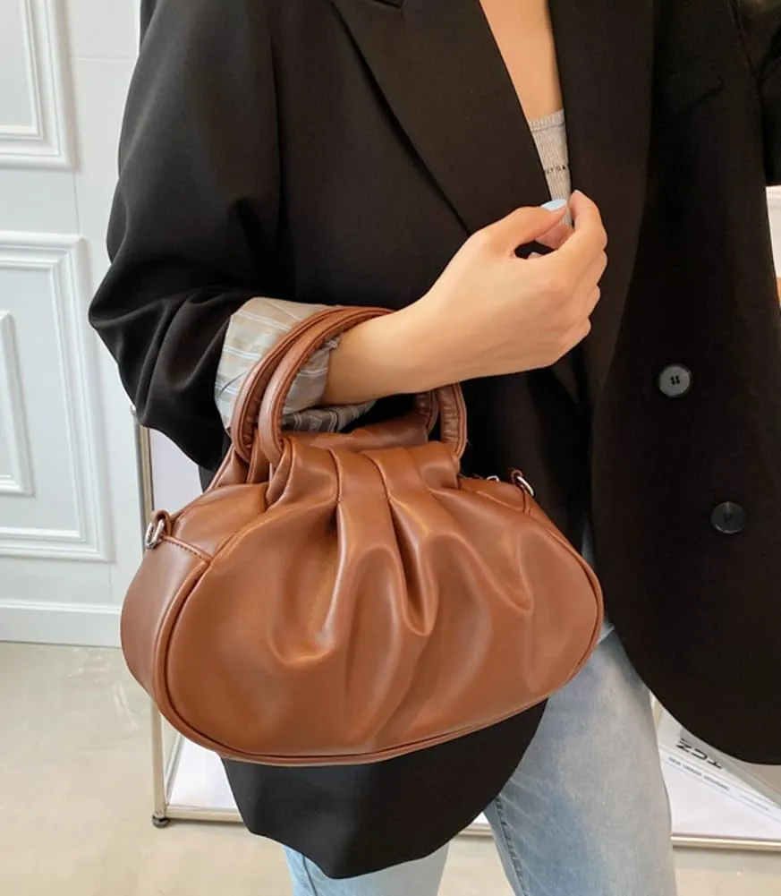 Womens Chic Purse Cloud Handbags Cute Shoulder Crossbody Bag Small Tote Bag Retro Ladies Satchel Pleated Clutch