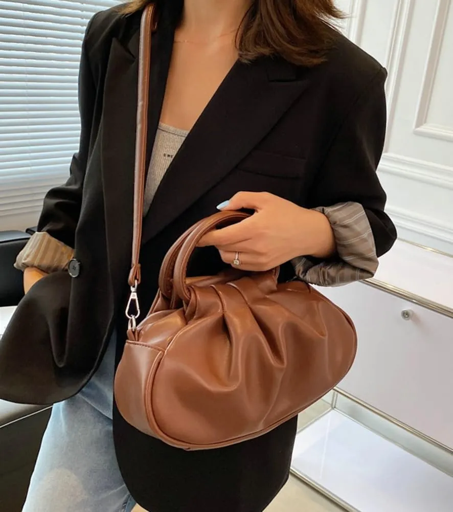 Womens Chic Purse Cloud Handbags Cute Shoulder Crossbody Bag Small Tote Bag Retro Ladies Satchel Pleated Clutch