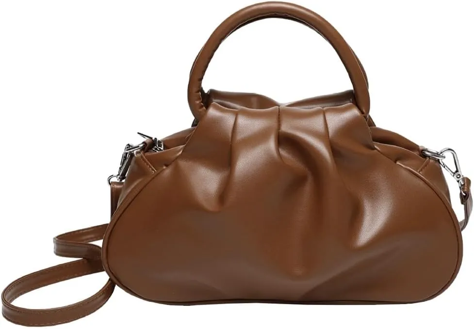 Womens Chic Purse Cloud Handbags Cute Shoulder Crossbody Bag Small Tote Bag Retro Ladies Satchel Pleated Clutch