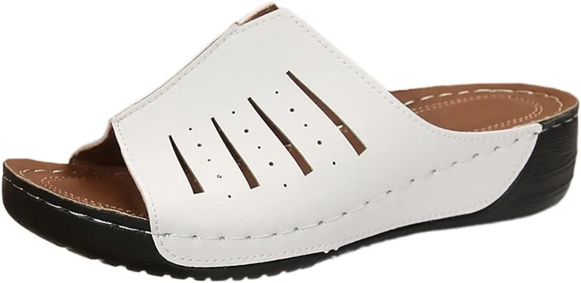 Womens Recovery Sandals with Comfortable Plantar Fasciitis Support Orthotic Thick Cushion Open Toe Sport Slides Athletic Ladies Sandals for Indoor Outdoor
