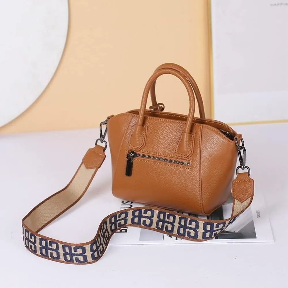 Women's Tote Handbag Genuine Cow Leather Design Shoulder Bag Purses Unique Shoulder Bags Hobo Handbags