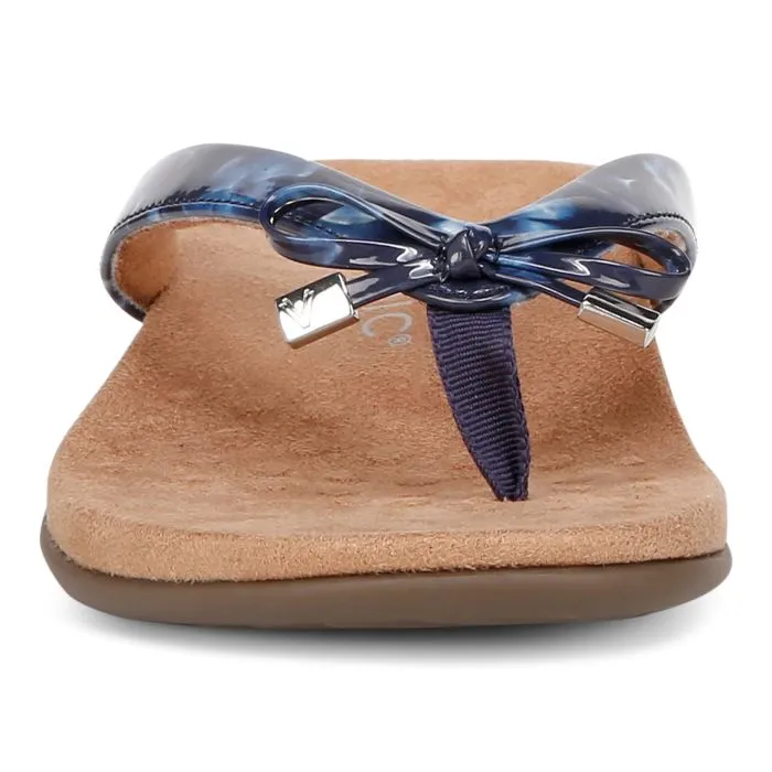 Womens Vionic Bella Toe Post Sandal in Navy