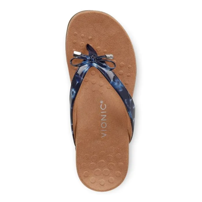 Womens Vionic Bella Toe Post Sandal in Navy