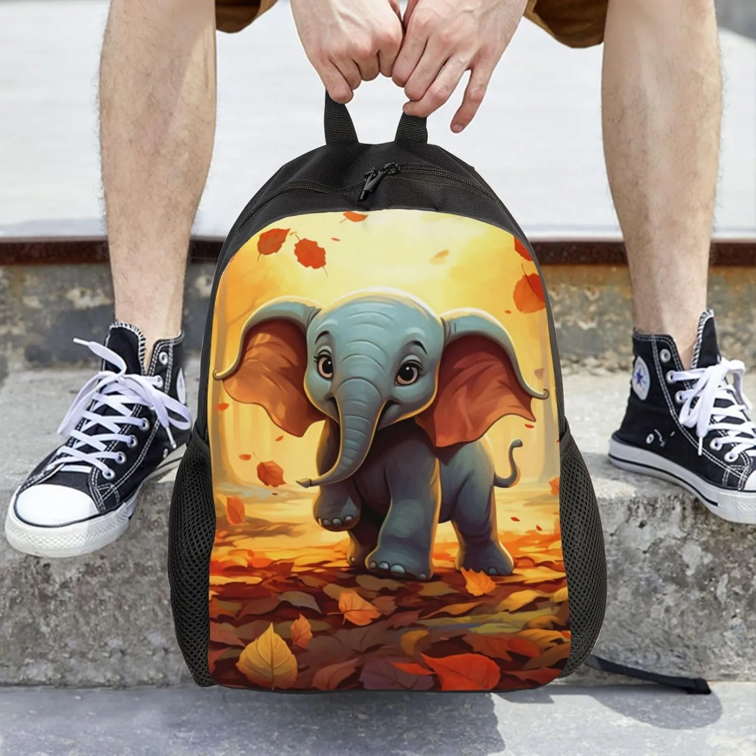 Xerial Cute Elephant Backpack Waterproof Anti Theft Durable Light Laptop Bag Backpacks For Women Men Travel Gym Backpack