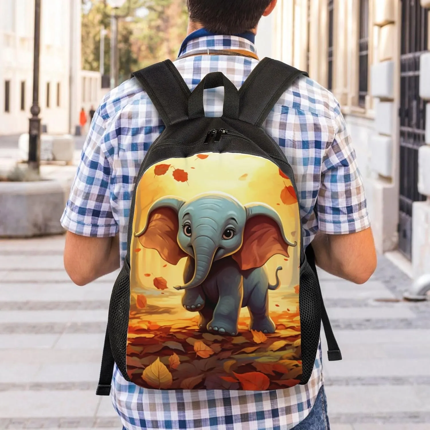 Xerial Cute Elephant Backpack Waterproof Anti Theft Durable Light Laptop Bag Backpacks For Women Men Travel Gym Backpack