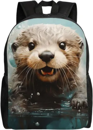Xerial Cute Otter Backpack Waterproof Anti Theft Durable Light Laptop Bag Backpacks For Women Men Travel Gym Backpack