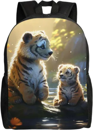 Xerial Cute Tiger Backpack Waterproof Anti Theft Durable Light Laptop Bag Backpacks For Women Men Travel Gym Backpack
