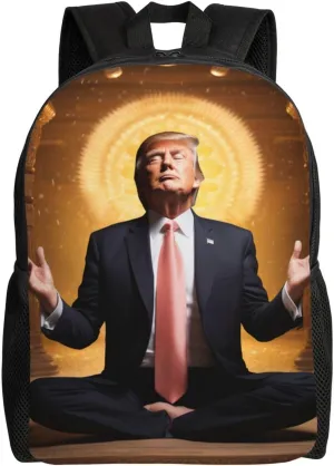 Xerial Meditating Trump Backpack Waterproof Anti Theft Durable Light Laptop Bag Backpacks For Women Men Travel Gym Backpack