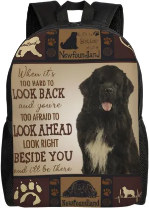 Xerial Newfoundland Dog Backpack Waterproof Anti Theft Durable Light Laptop Bag Backpacks For Women Men Travel Gym Backpack