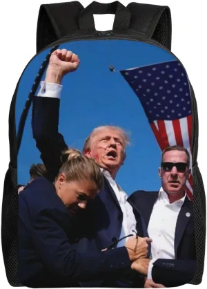Xerial Trump Fight Backpack Waterproof Anti Theft Durable Light Laptop Bag Backpacks For Women Men Travel Gym Backpack