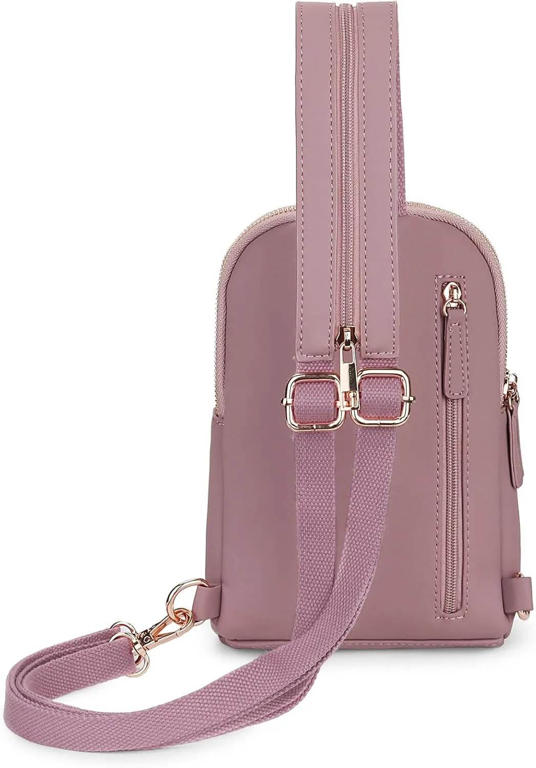 YALUXE Sling Bags for Women Leather Crossbody Bag Trendy Crossover Chest Bag with Convertible Zipperable Strap